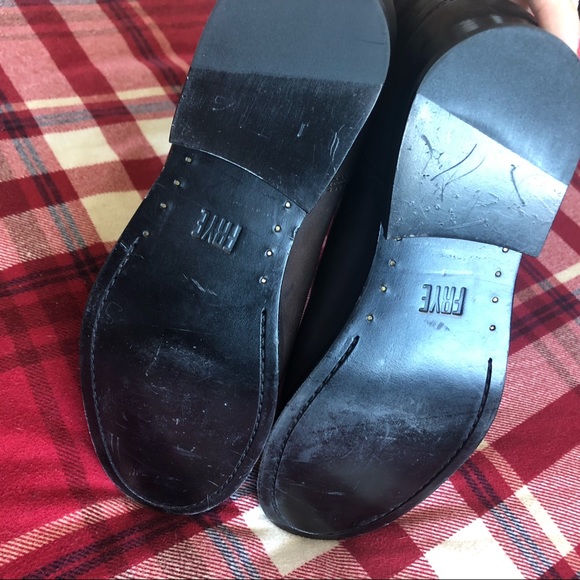 Frye 8B tall leather boots brown - Picture 9 of 14